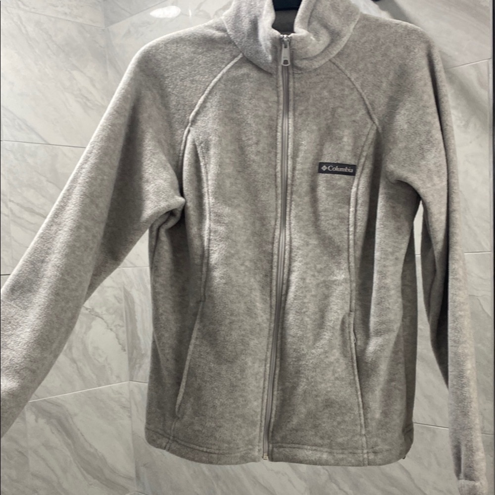 Columbia Gray Full-Zip Fleece Jacket